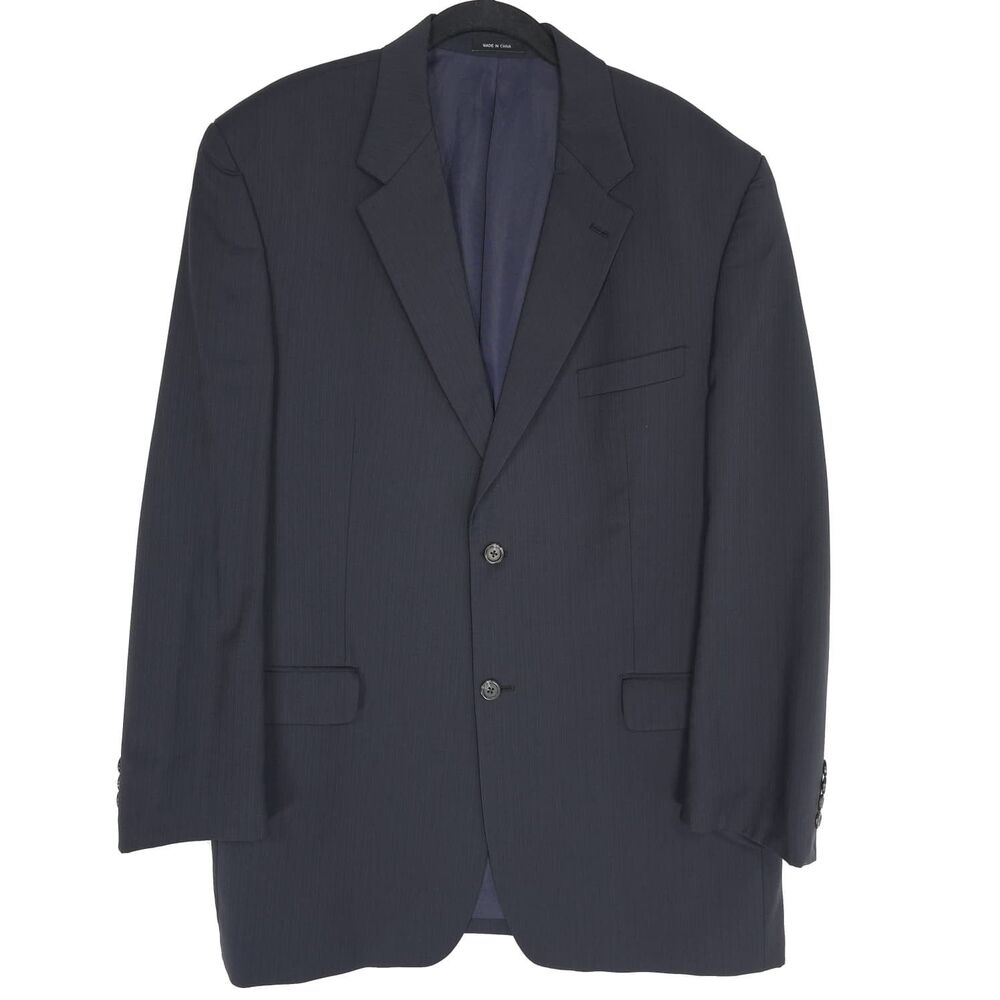 RALPH LAUREN Blazer Sport Coat Dillards Black PURE NEW WOOL Size 44L Black Men's